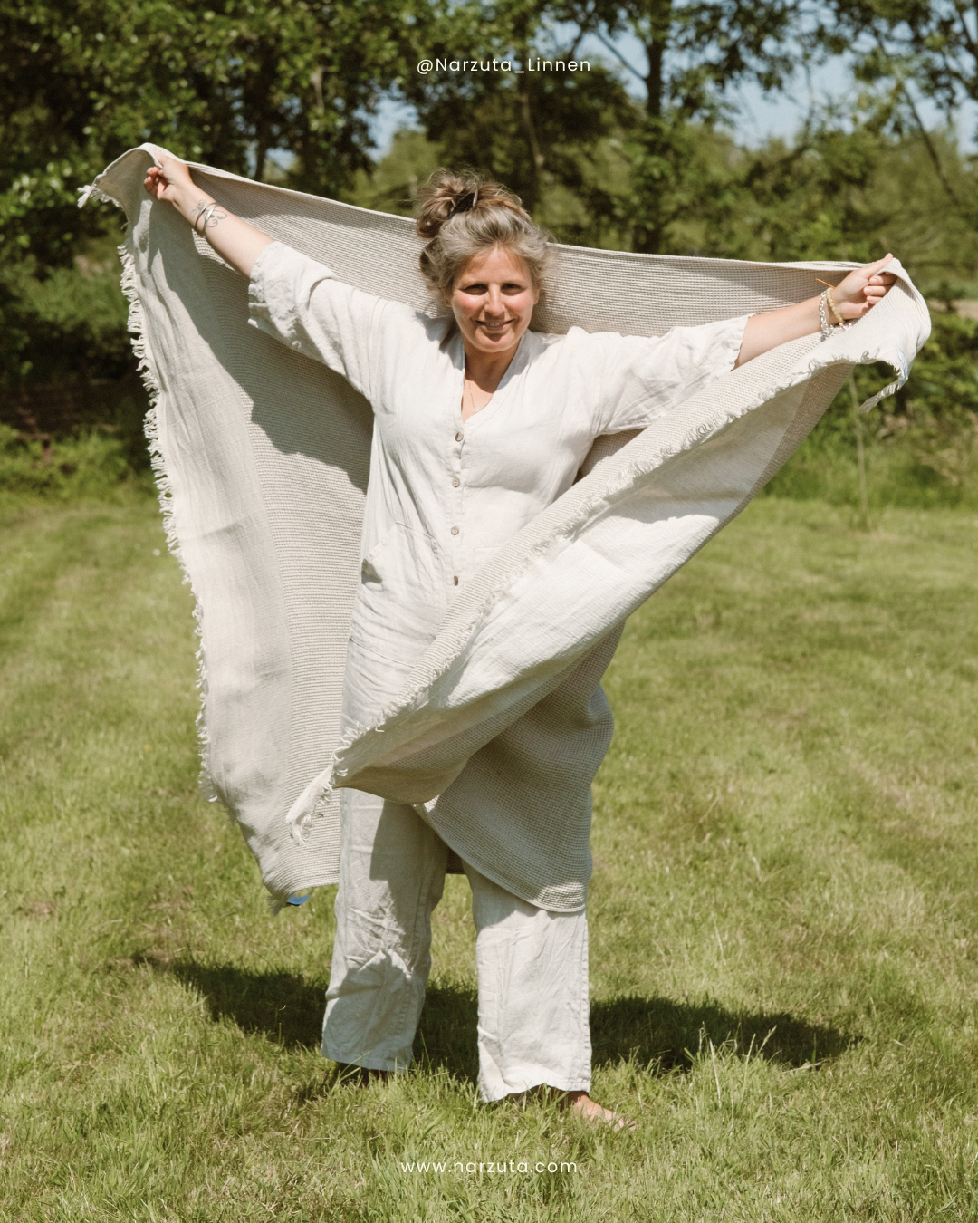 Linnen deken: Naturel