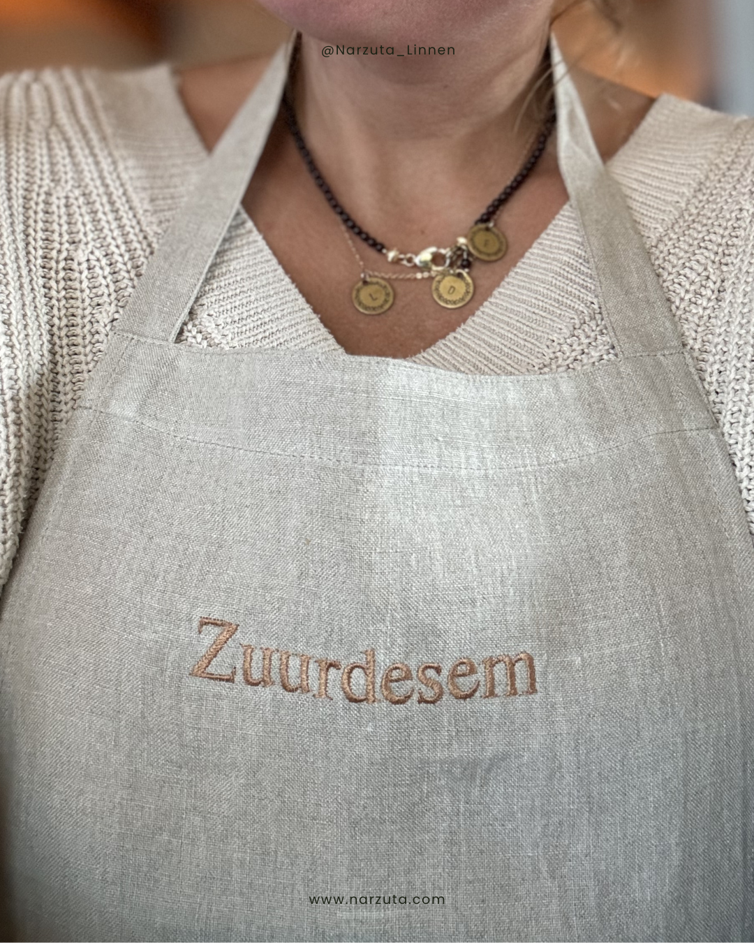 Linnen keukenschort