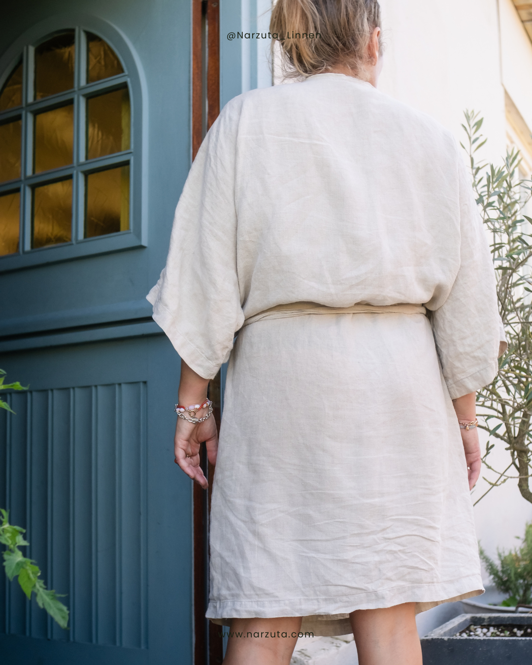 Linnen kimono / ochtendjas